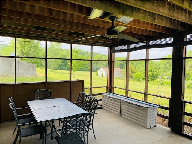 31821 159th St, Leavenworth, KS 66048 - sunroom / solarium with a ceiling fan