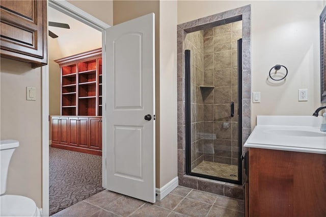 15027 Ash St, Leawood, KS 66224 - full bath featuring a stall shower, vanity, and tile patterned flooring