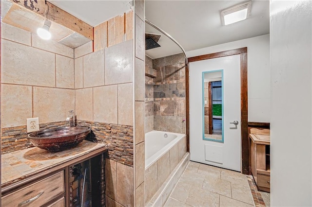 160 SW 131st Hwy, Holden, MO 64040 - bathroom featuring vanity and a combined bath / shower with rainfall shower