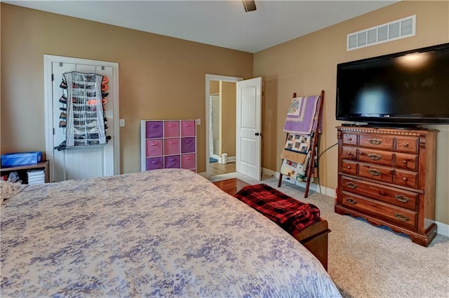 966 Moore Pl, Odessa, MO 64076 - bedroom featuring carpet floors and a ceiling fan