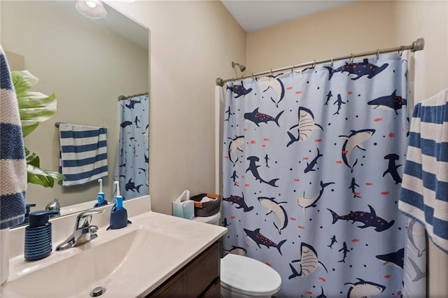 7907 W 59th Ter, Merriam, KS 66202 - bathroom with vanity and curtained shower
