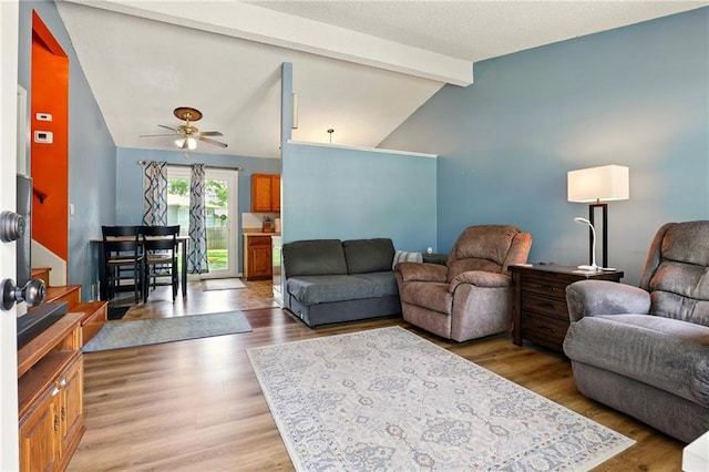 1203 S Skyline Dr, Liberty, MO 64068 - living area featuring a ceiling fan and light wood-style floors