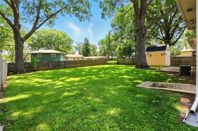 1203 S Skyline Dr, Liberty, MO 64068 - fenced backyard with a storage shed
