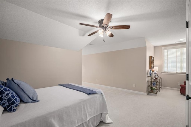 14208 Larsen St, Overland Park, KS 66221 - bedroom featuring carpet floors, a textured ceiling, and a ceiling fan