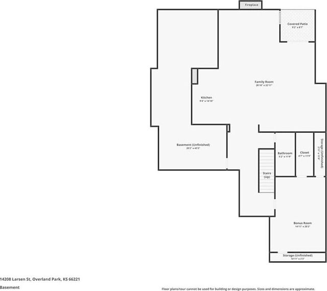 14208 Larsen St, Overland Park, KS 66221 - view of floor plan / room layout