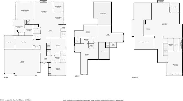 14208 Larsen St, Overland Park, KS 66221 - view of home floor plan