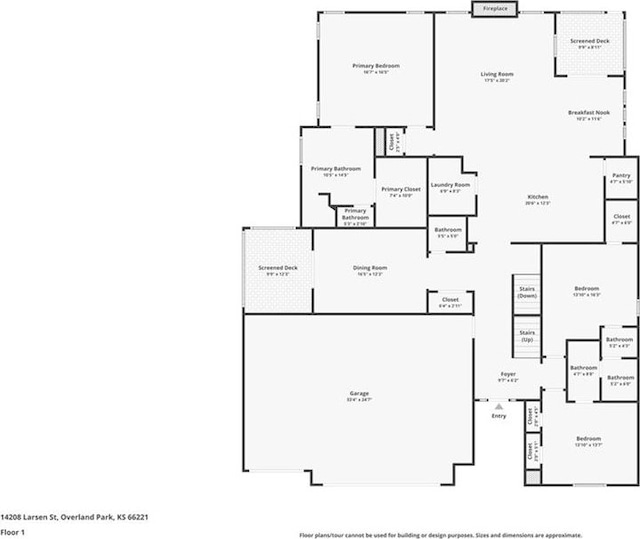 14208 Larsen St, Overland Park, KS 66221 - view of home floor plan