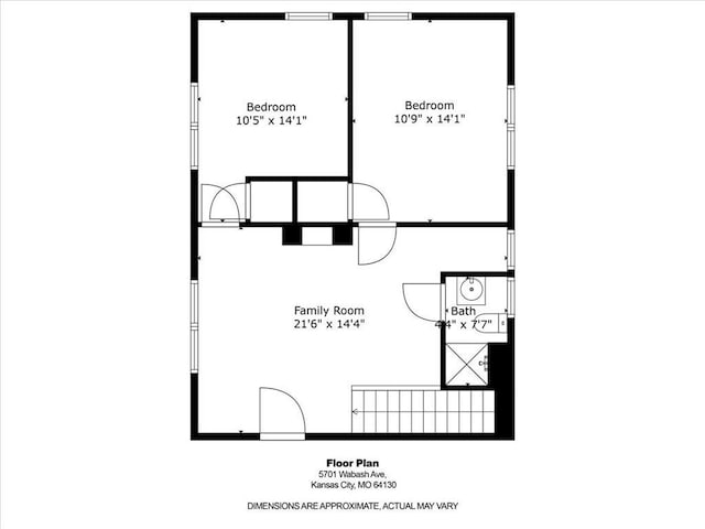 5701 Wabash Ave, Kansas City, MO 64130 - home floor plan