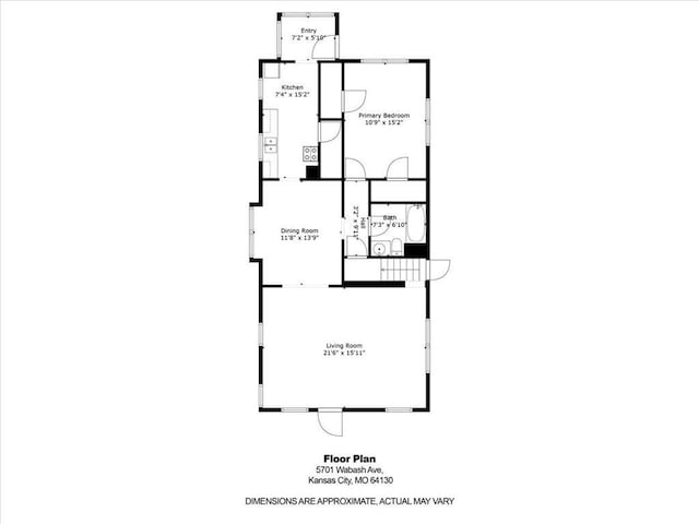 5701 Wabash Ave, Kansas City, MO 64130 - home floor plan