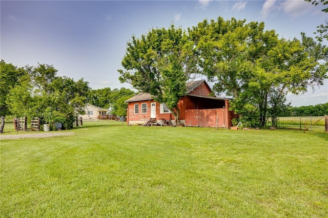 1110 E 1600th Rd, Lawrence, KS 66046 - view of yard with entry steps