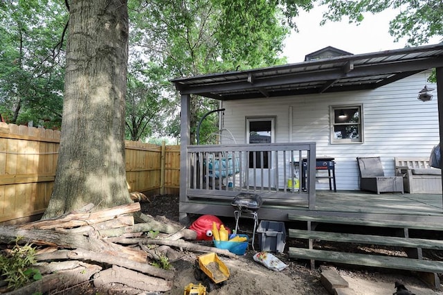 300 Brown Ave, Osawatomie, KS 66064 - view of wooden deck