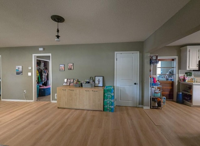 300 Brown Ave, Osawatomie, KS 66064 - interior space with light wood-style flooring and a textured ceiling