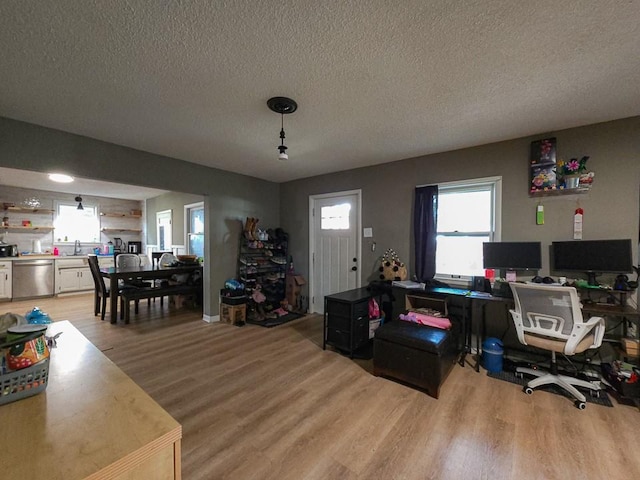 300 Brown Ave, Osawatomie, KS 66064 - office space featuring a textured ceiling and light wood finished floors