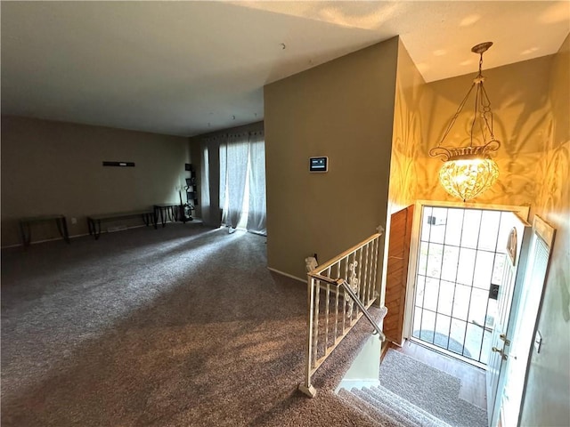 14051 Dunbar Ct, Grandview, MO 64030 - carpeted foyer featuring stairway