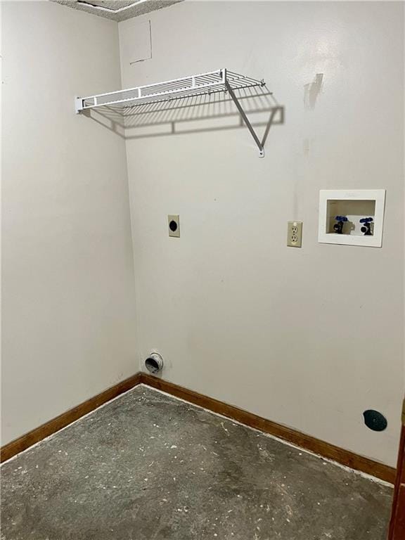 766 Spring Cir, Liberty, MO 64068 - laundry room with electric dryer hookup, baseboards, and hookup for a washing machine