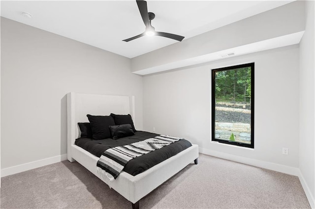6111 Persimmon Ct, Parkville, MO 64152 - bedroom with carpet flooring, baseboards, and ceiling fan
