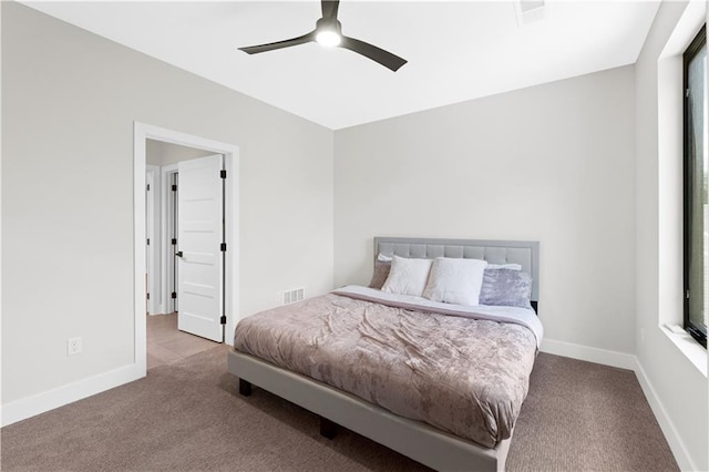6111 Persimmon Ct, Parkville, MO 64152 - bedroom with carpet, baseboards, and ceiling fan