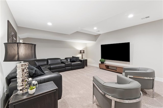 6111 Persimmon Ct, Parkville, MO 64152 - living area with light colored carpet, baseboards, and recessed lighting