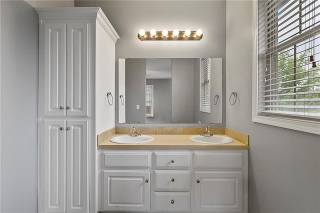 5245 Overland Dr, Lawrence, KS 66049 - full bath with plenty of natural light and double vanity