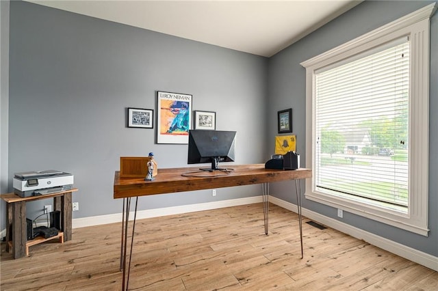 15998 Overbrook Ln, Overland Park, KS 66224 - home office with wood finished floors and baseboards