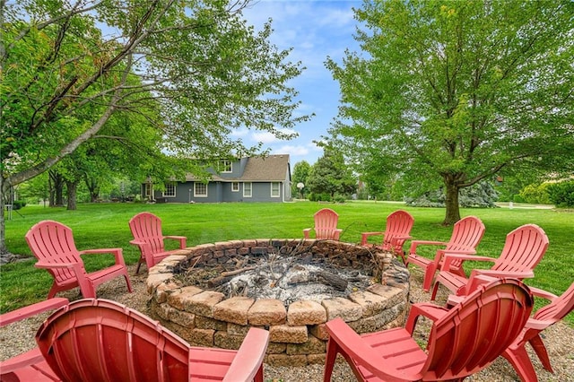 15998 Overbrook Ln, Overland Park, KS 66224 - view of patio with a fire pit