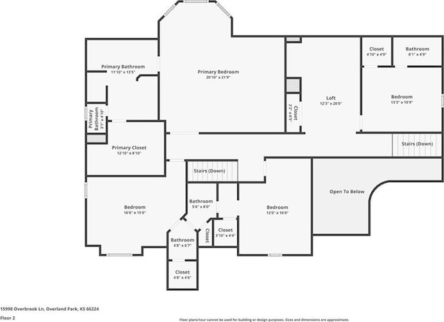 15998 Overbrook Ln, Overland Park, KS 66224 - view of floor plan / room layout