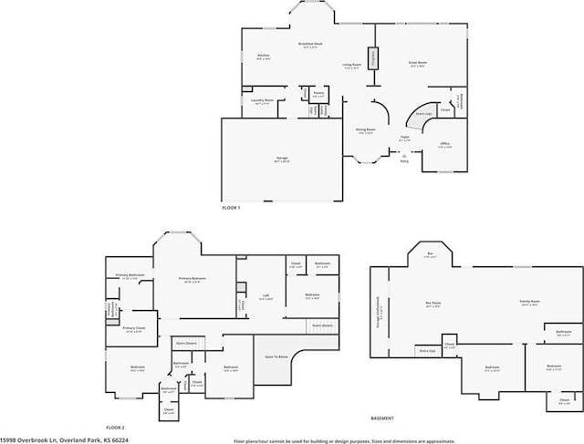 15998 Overbrook Ln, Overland Park, KS 66224 - view of floor plan / room layout