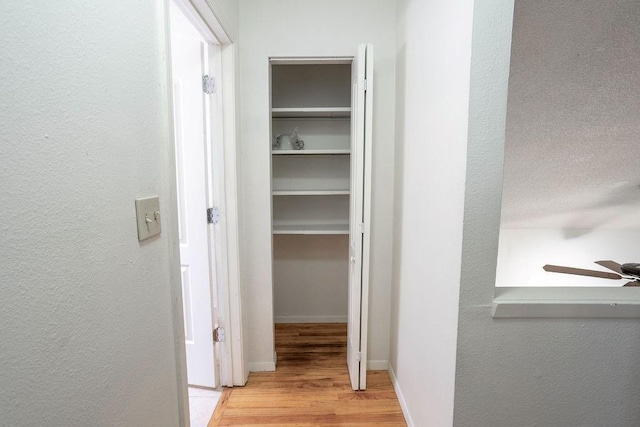 255 N Michigan St Unit 1-2, Lawrence, KS 66044 - corridor with wood finished floors, baseboards, and a textured wall