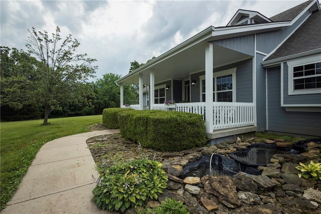 35705 E Rd Mize Rd, Oak Grove, MO 64075 - view of side of home featuring covered porch and a lawn