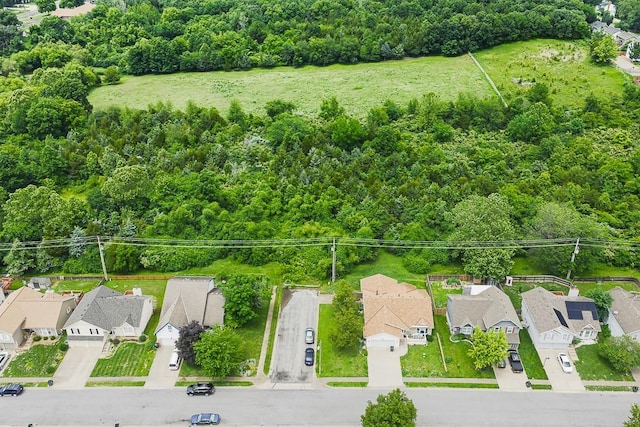 4207 10th Ave, Leavenworth, KS 66048 - aerial view of residential area with a forest