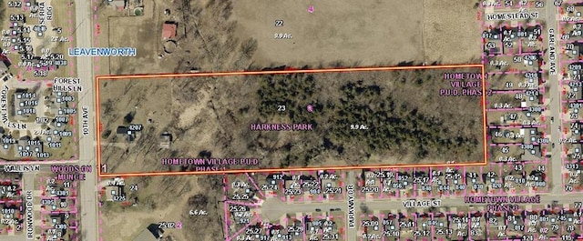 4207 10th Ave, Leavenworth, KS 66048 - map of property location featuring property boundaries highlighted