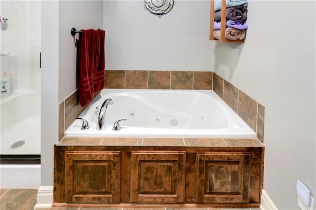 4316 Grand Ave, Leavenworth, KS 66048 - full bath with a whirlpool tub and a stall shower