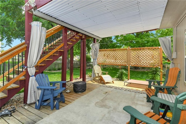 4316 Grand Ave, Leavenworth, KS 66048 - view of patio / terrace featuring stairway and a deck
