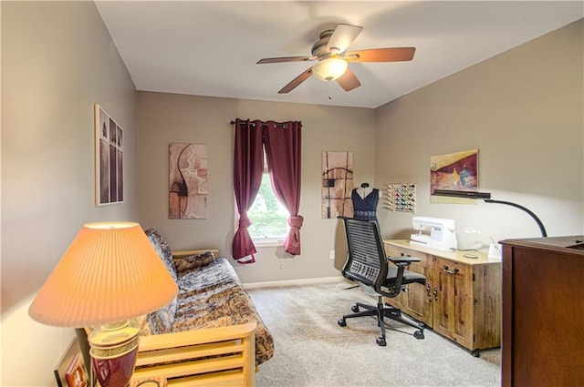 18765 S Alden St, Olathe, KS 66062 - carpeted office space with ceiling fan and baseboards