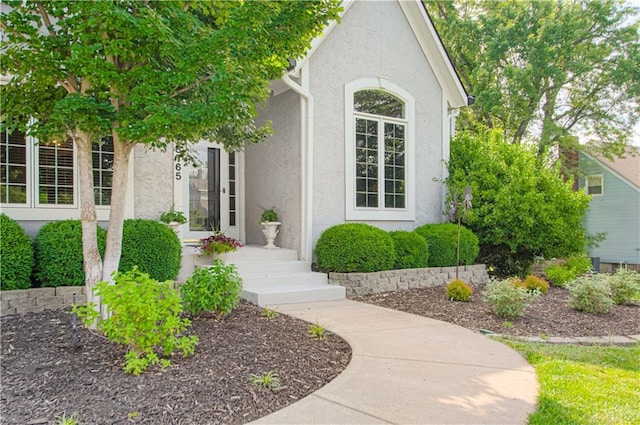 18765 S Alden St, Olathe, KS 66062 - doorway to property featuring stucco siding