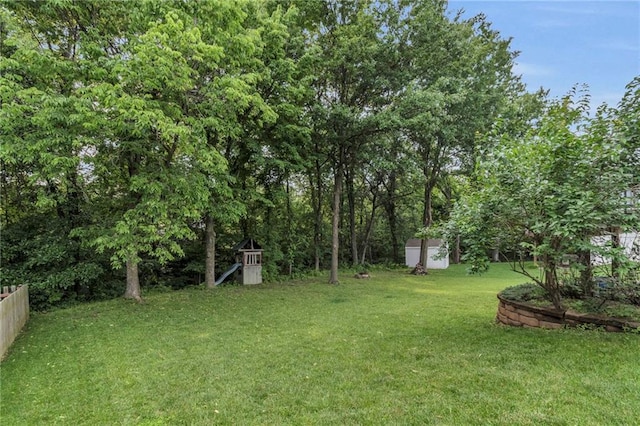 1610 Renea Ct, Kearney, MO 64060 - view of yard with a playground