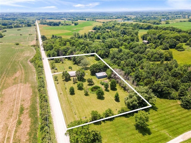 5470 SE Downing Rd, Lathrop, MO 64465 - view of rural area with property parcel outlined