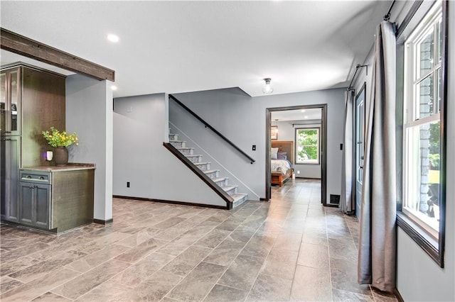 3200 NW 51st Ter, Blue Springs, MO 64015 - entrance foyer featuring stairway and recessed lighting