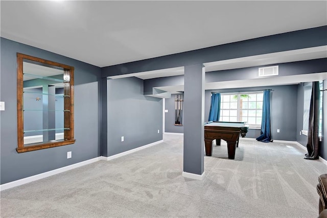 3200 NW 51st Ter, Blue Springs, MO 64015 - recreation room with carpet floors and billiards table