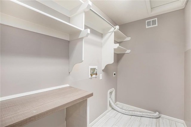 1532 SW Cross Creek Dr, Lees Summit, MO 64082 - laundry room with electric dryer hookup, washer hookup, and attic access