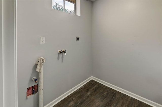 113 SE 250th Rd, Warrensburg, MO 64093 - laundry room with hookup for an electric dryer, hookup for a washing machine, and dark wood finished floors