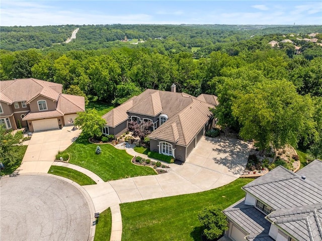 8709 Pine St, Lenexa, KS 66220 - view from above of property with a heavily wooded area
