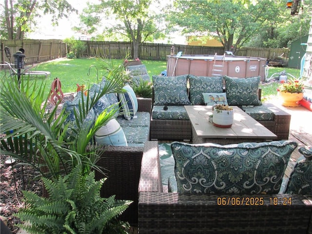 112 Spruce St, Garden City, MO 64747 - view of patio / terrace featuring an outdoor living space