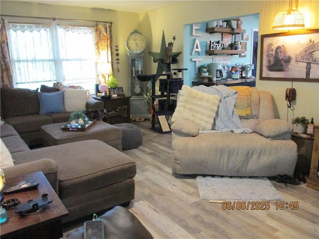 112 Spruce St, Garden City, MO 64747 - living area with wood finished floors