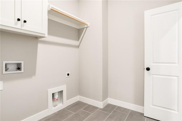 18722 W 169th Ter, Olathe, KS 66062 - washroom with hookup for an electric dryer, baseboards, cabinet space, and washer hookup