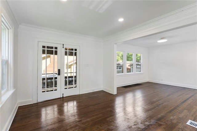 17 E 65th Ter, Kansas City, MO 64113 - spare room featuring ornamental molding, wood finished floors, and recessed lighting