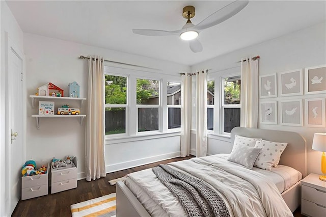17 E 65th Ter, Kansas City, MO 64113 - bedroom with wood finished floors and ceiling fan