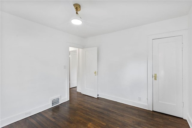 17 E 65th Ter, Kansas City, MO 64113 - empty room with ceiling fan and dark wood-style flooring