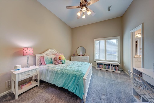 14911 Outlook Ln, Overland Park, KS 66223 - bedroom with carpet flooring, a ceiling fan, and ensuite bathroom