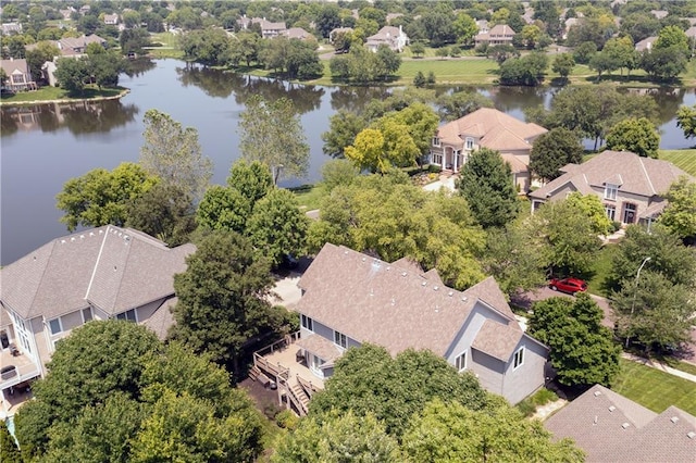 14911 Outlook Ln, Overland Park, KS 66223 - aerial view of residential area featuring a large body of water